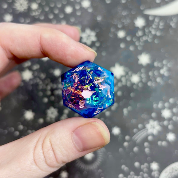 "Cosmic Light" - 7 Piece Show Off Set - Logo d20