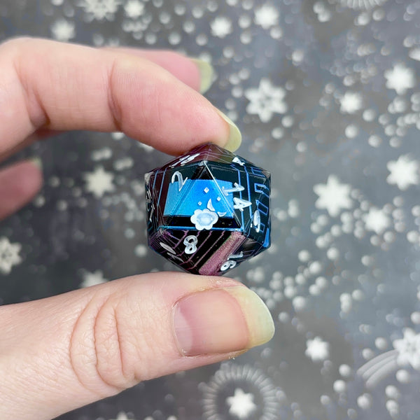 "Cyber Style" - Elongated 7 Piece Show Off Set - Logo d20