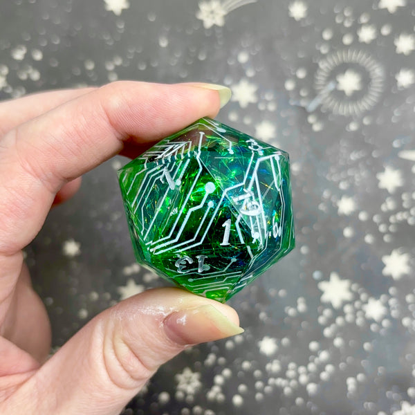 "Cyber Core" - 35mm Show-Off Logo d20