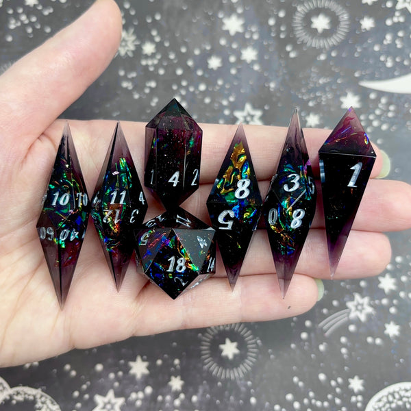 "The Void Speaks" - Elongated 7 Piece Show Off Set - Logo d20