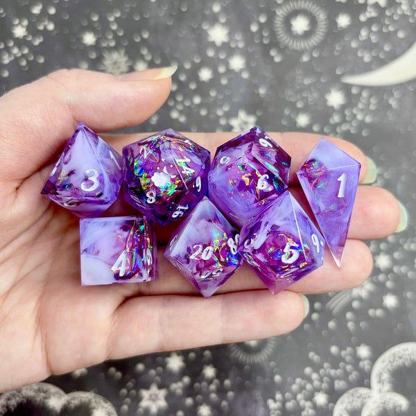 "Summer Fog" - 7 Piece Show Off Set - Logo d20
