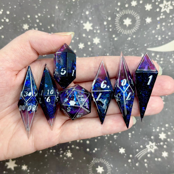 "Anomaly" - Elongated 7 Piece Show Off Set - Logo d20