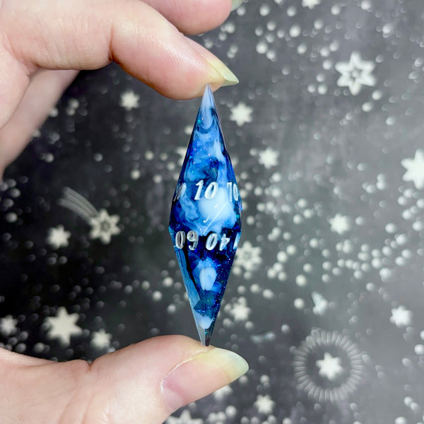 "Misty Midnight" - Elongated 7 Piece Show Off Set - Logo d20