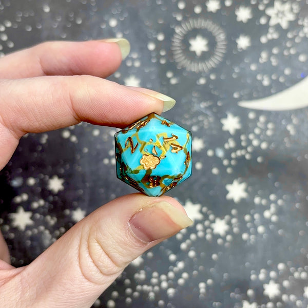 "Copper Turquoise" - Standard Logo d20