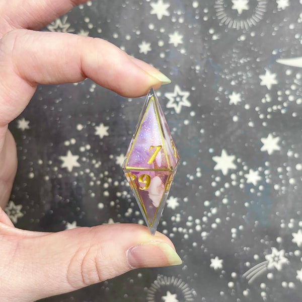 "Caged Princess" - Elongated 7 Piece Show Off Set - Logo d20