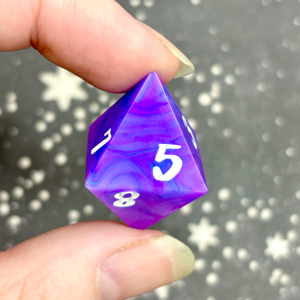 "Lavender Swirls" - 7 Piece Show Off Set - Logo d20