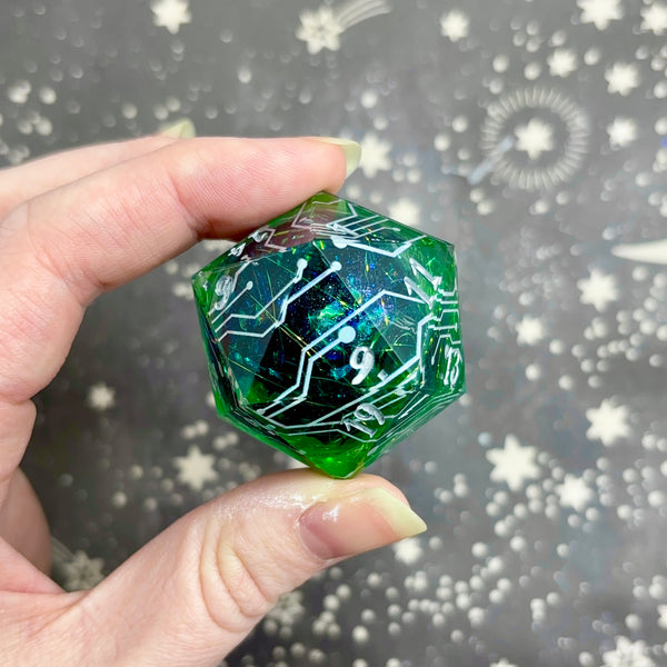 "Cyber Core" - 35mm Show-Off Logo d20