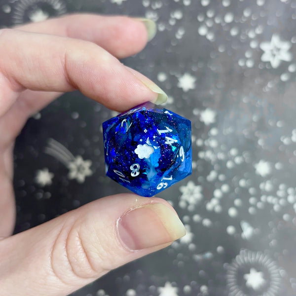 "Misty Midnight" - Elongated 7 Piece Show Off Set - Logo d20