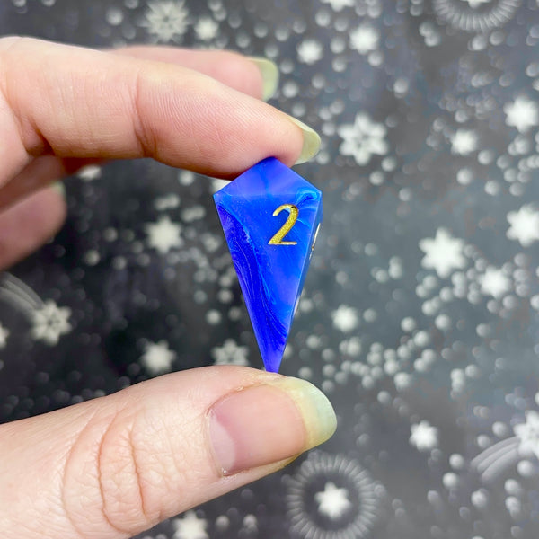 "Lady Lazuli" - 7 Piece Show Off Set - Logo d20