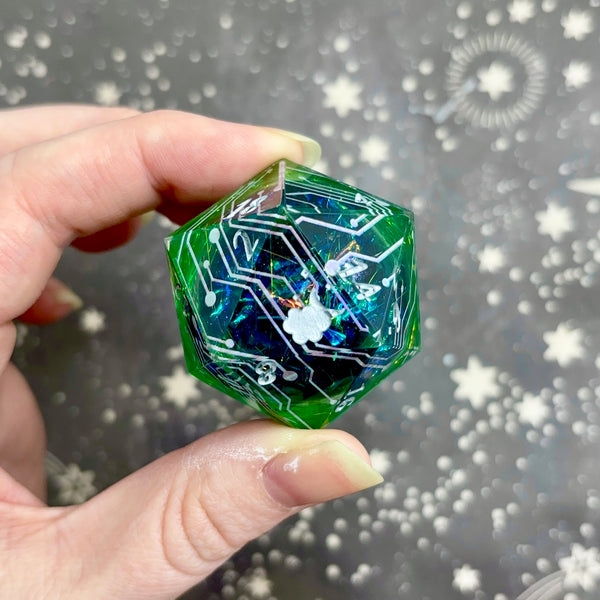 "Cyber Core" - 35mm Show-Off Logo d20