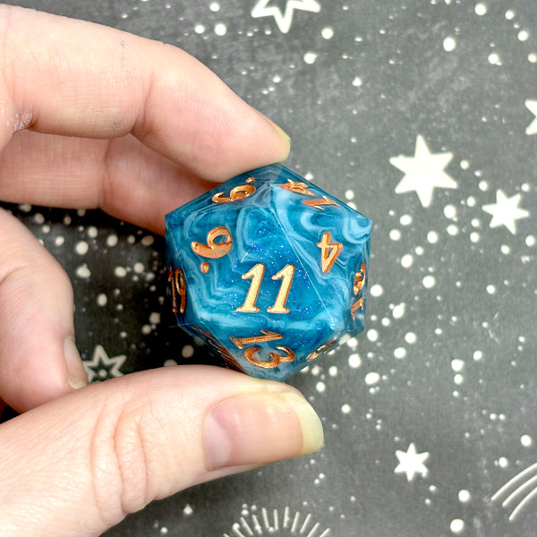 "First Frost" - Oversized 28mm Yeet/Fuck d20