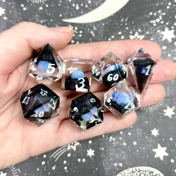 "Astral Orbs" - 7 Piece Show Off Set - Logo d20