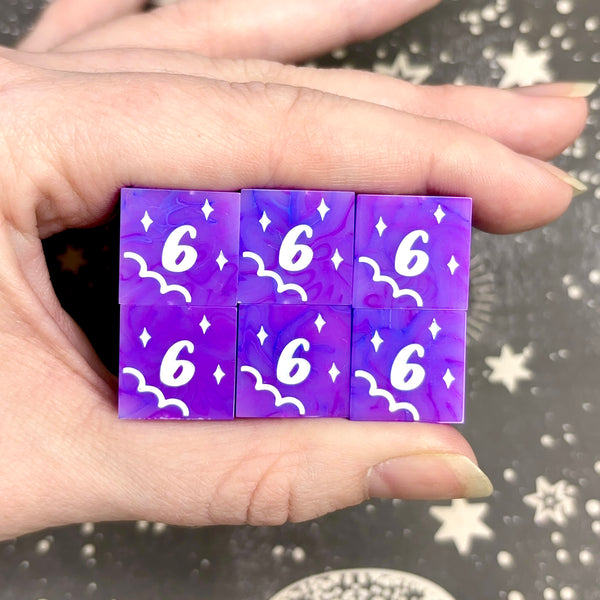 "Lavender Swirls" - 6d6 Set