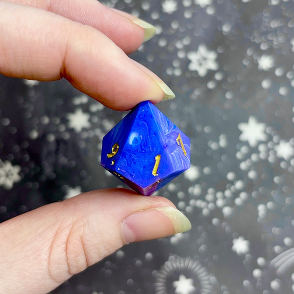 "Lady Lazuli" - 7 Piece Show Off Set - Logo d20