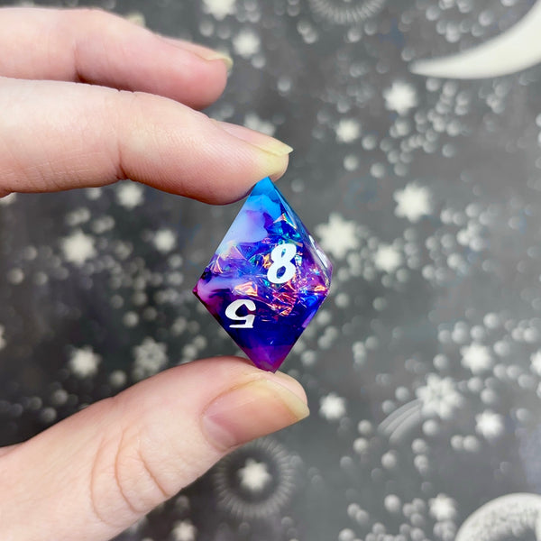 "Dancing in Deep Space" - 7 Piece Show Off Set - Logo d20