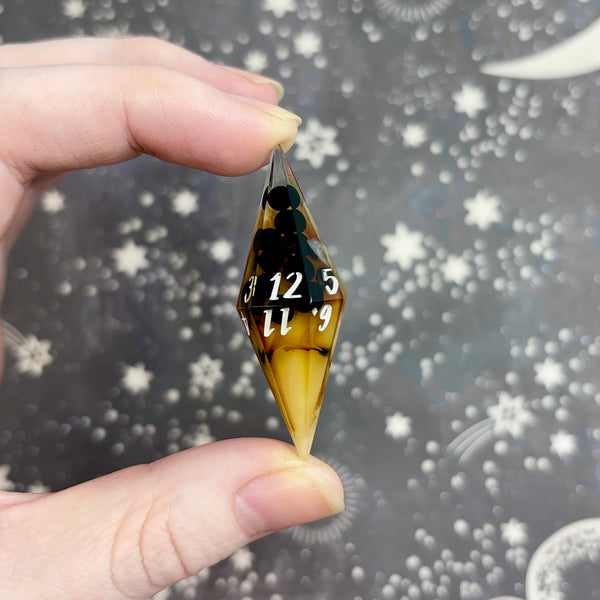 "Brown Sugar Boba" - Elongated 7 Piece Show Off Set - Logo d20