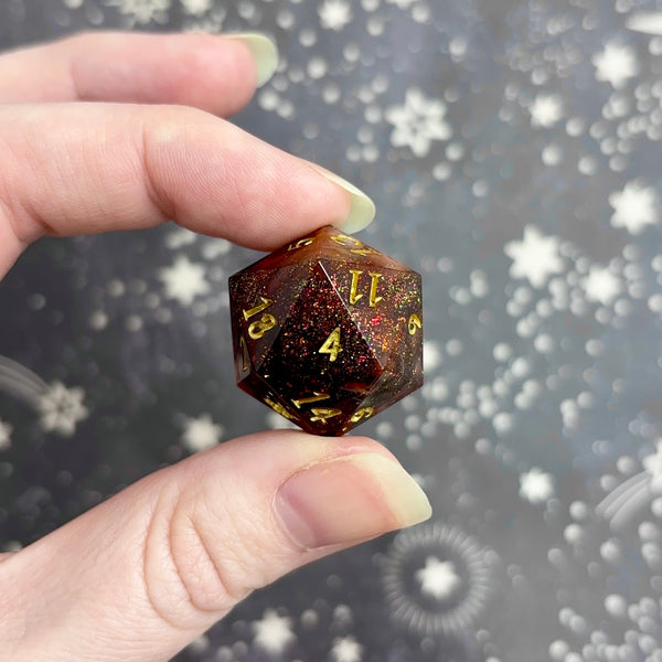 "Ash and Cinders" - 7 Piece Show Off Set - Logo d20