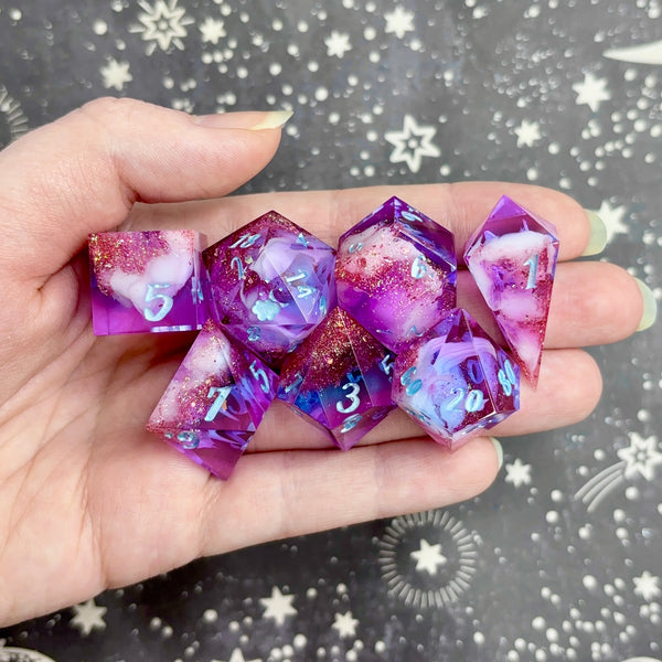 "One Clear Day" - 7 Piece Show Off Set - Logo d20