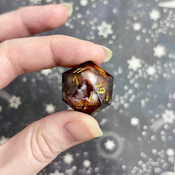 "Ash and Cinders" - 7 Piece Show Off Set - Logo d20