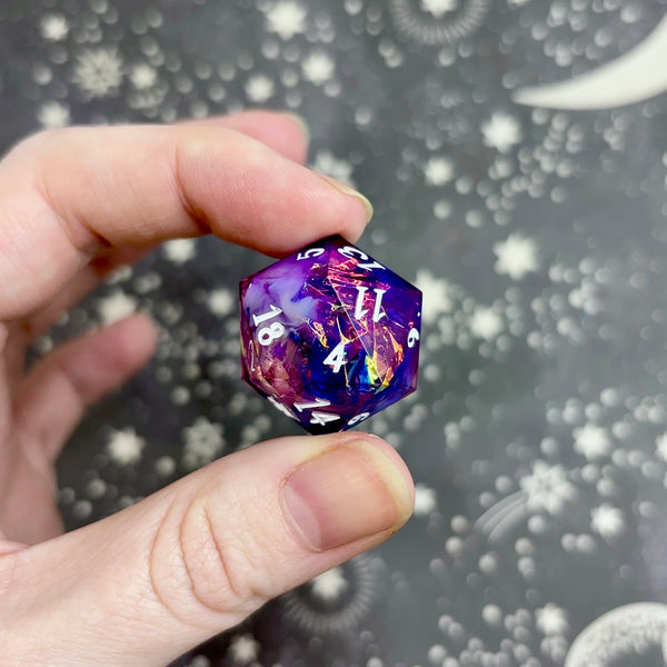 "Dancing in Deep Space" - 7 Piece Show Off Set - Logo d20