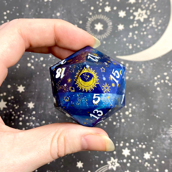 "Celestial Tapestry" - 40mm Show-Off Logo d20