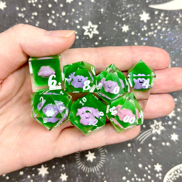 "Ditto Dice" - 7 Piece Show Off Set - Logo d20