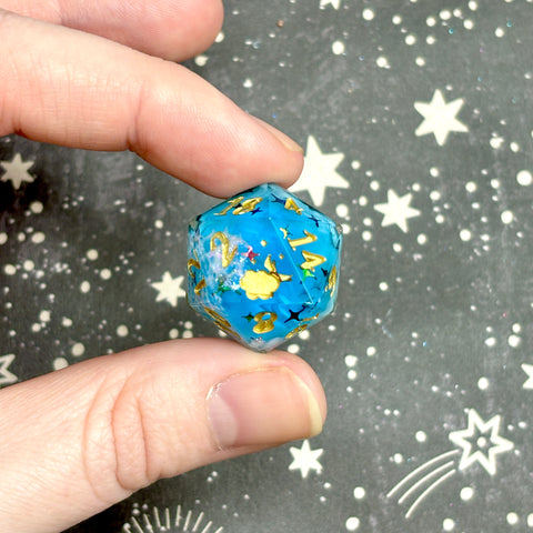 "Dragon Skin Sky Blue and White" - Standard Logo d20