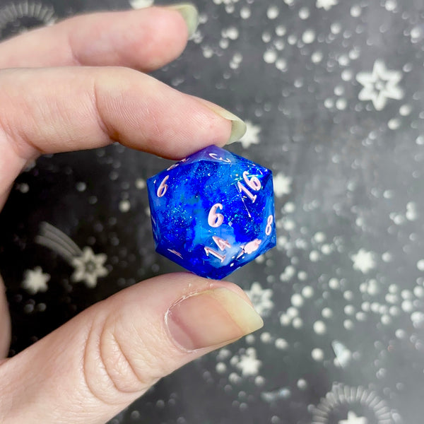 "Pensive Whimsy" - Elongated 7 Piece Show Off Set - Logo d20