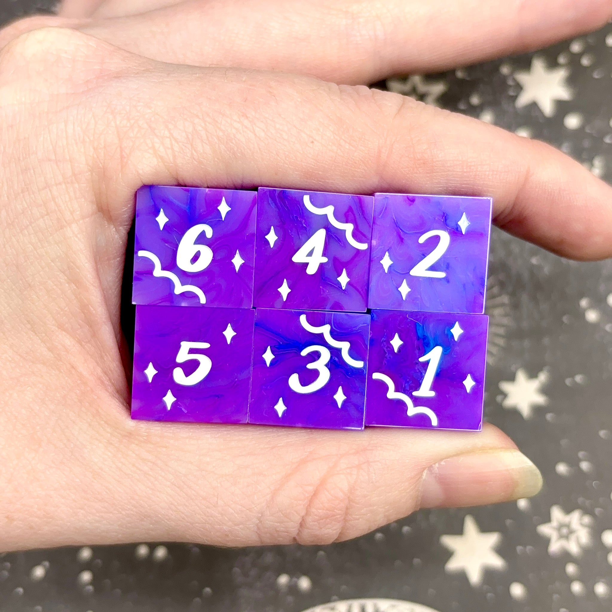 "Lavender Swirls" - 6d6 Set