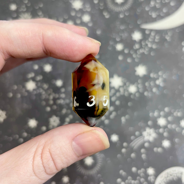 "Brown Sugar Boba" - Elongated 7 Piece Show Off Set - Logo d20
