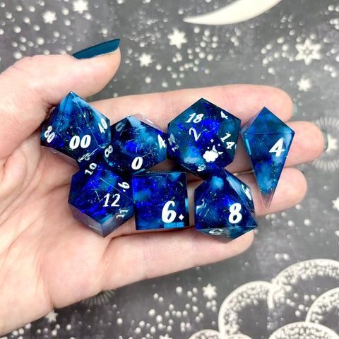 "Astral Sea" - 7 Piece Show Off Set - Logo d20