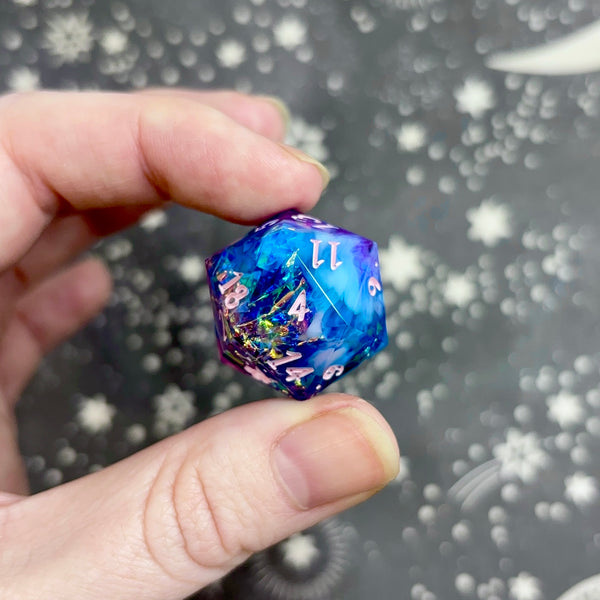 "Cosmic Light" - 7 Piece Show Off Set - Logo d20