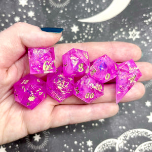 "Bubblegum Brightness" - 7 Piece Show Off Set - Logo d20