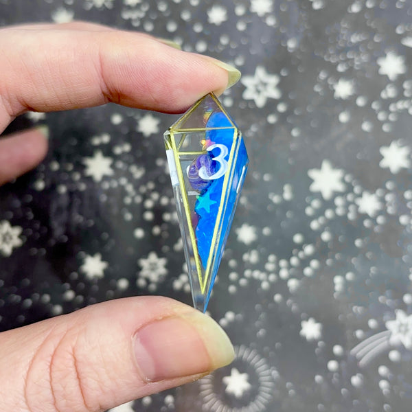 "Dreamy Planets" - Elongated 7 Piece Show Off Set - Logo d20