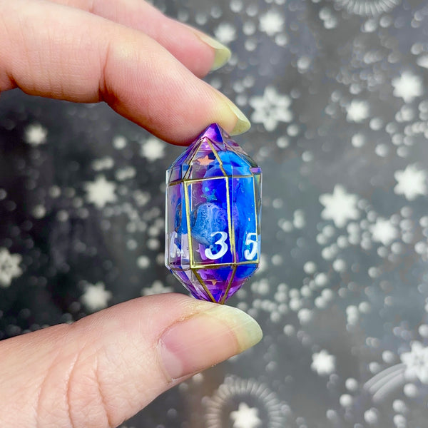 "Dreamy Planets" - Elongated 7 Piece Show Off Set - Logo d20