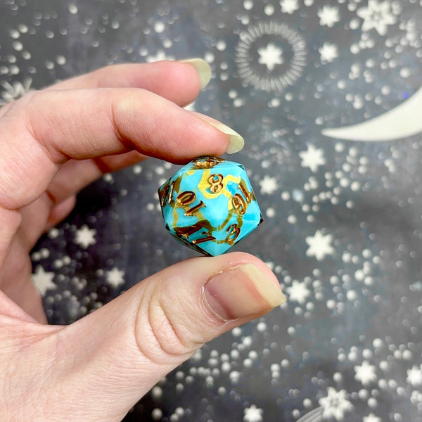 "Copper Turquoise" - Standard Logo d20