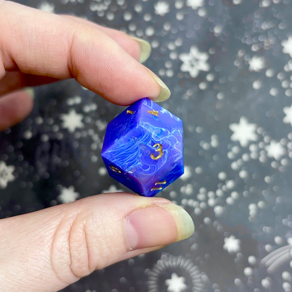 "Lady Lazuli" - 7 Piece Show Off Set - Logo d20