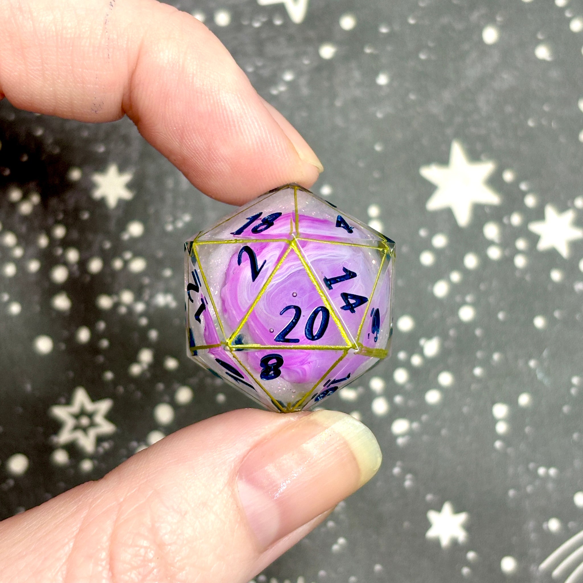 "Pink Pearls" - Show Off Numeric d20