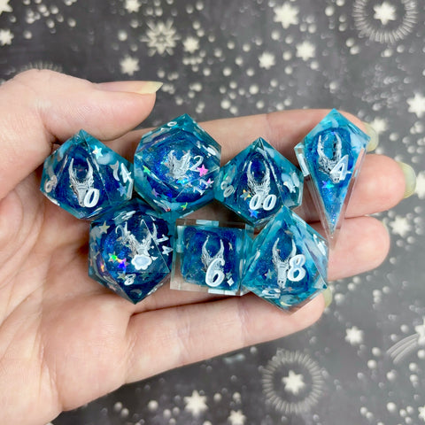 "Dragonborn" - 7 Piece Show Off Set - Logo d20