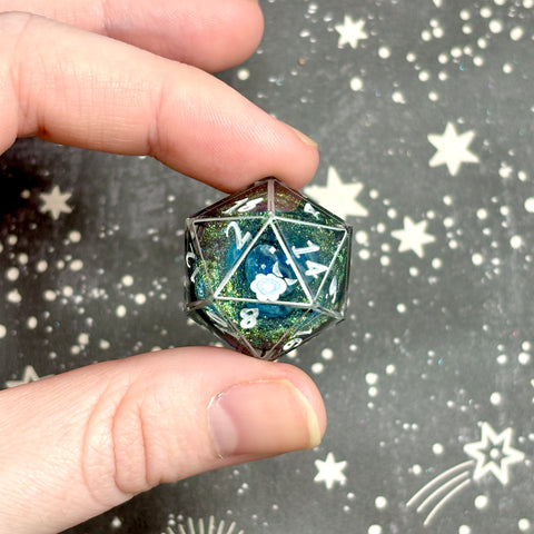 "Blue Planet, Green Nebula" - Show Off Logo d20
