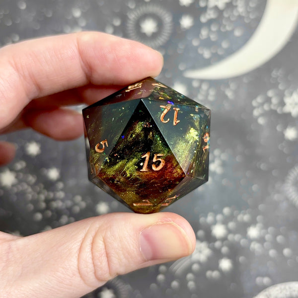 "Scarlet Nebula" - 35mm Show-Off Logo d20