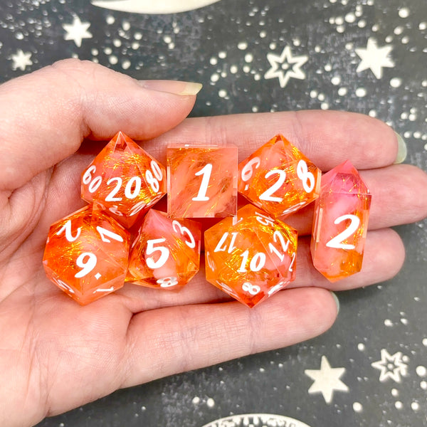 "Tangerine Tang" - 7 Piece Set - Logo d20