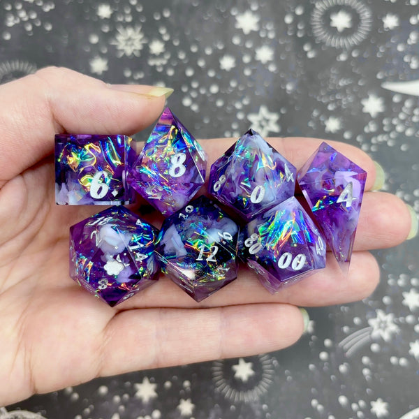 "Mana Storm" - 7 Piece Show Off Set - Logo d20