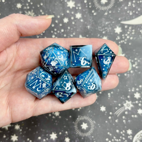 "Starry Eyed" - 6 Piece Show Off Set - Logo d20