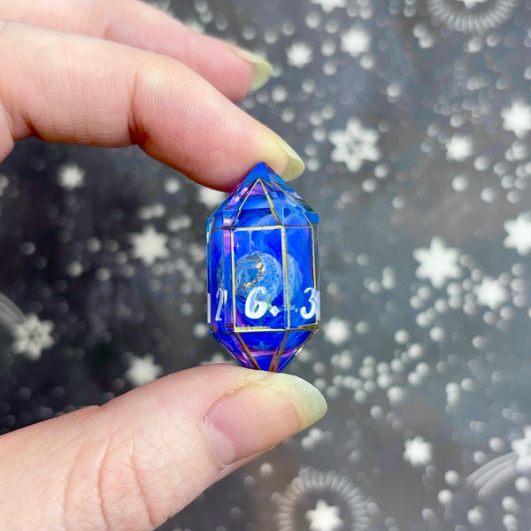 "Dreamy Planets" - Elongated 7 Piece Show Off Set - Logo d20