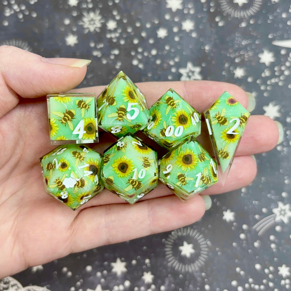 "Sunflower Summer" - 7 Piece Show Off Set - Logo d20