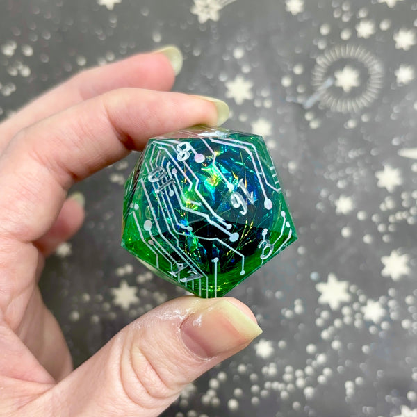 "Cyber Core" - 35mm Show-Off Logo d20