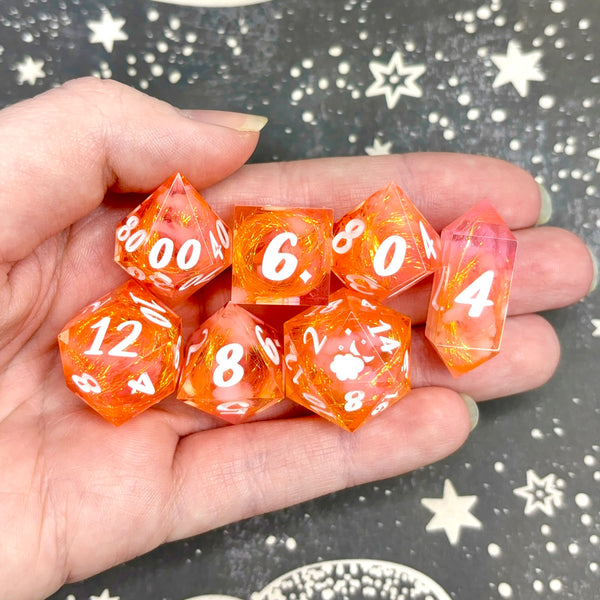 "Tangerine Tang" - 7 Piece Set - Logo d20