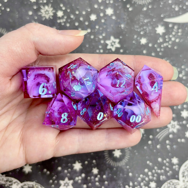 "One Clear Day" - 7 Piece Show Off Set - Logo d20