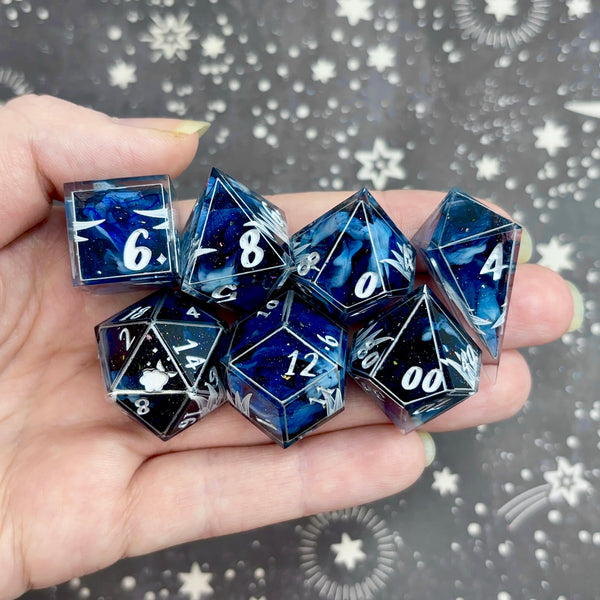 "Nightsong" - 7 Piece Show Off Set - Logo d20